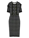 Elisabetta Franchi Monogram-pattern Midi Dress In Multi