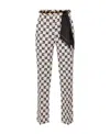 Elisabetta Franchi Monogram-print Bootcut Trousers In White