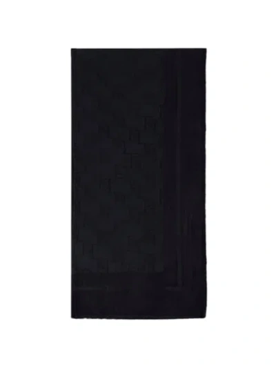 Elisabetta Franchi Monogram Scarf In Nero