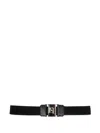 Elisabetta Franchi Logo Belt With Adjustable Elasticized Strap In Black
