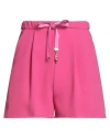 Elisabetta Franchi Moves Woman Shorts & Bermuda Shorts Fuchsia Size 4 Polyester, Rubber In Pink