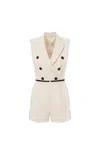 Elisabetta Franchi Multicolor Double-breasted Playsuit With Tailored Design