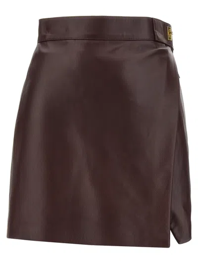 ELISABETTA FRANCHI NAPPA SKIRT