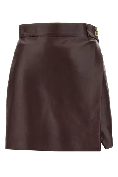 ELISABETTA FRANCHI NAPPA SKIRT