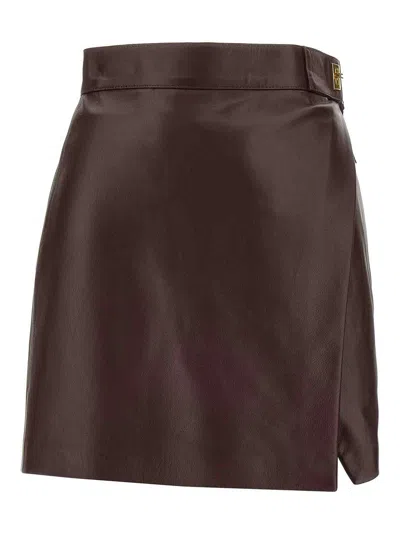 ELISABETTA FRANCHI NAPPA SKIRT