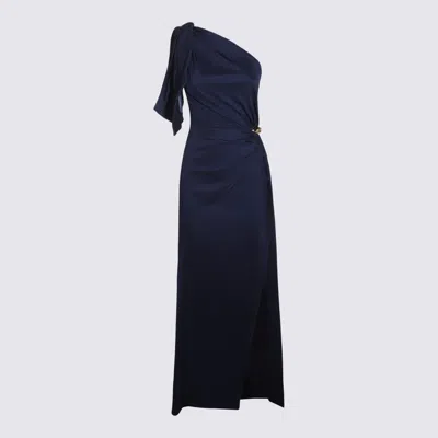 Elisabetta Franchi Red Carpet Oltremare Asymmetric Dress In Blue