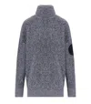 Elisabetta Franchi Navy Blue Turtleneck Sweater In Blue