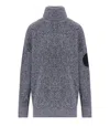 Elisabetta Franchi Navy Blue Turtleneck Sweater In Blue