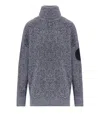 Elisabetta Franchi Navy Blue Turtleneck Sweater In Grey