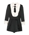 Elisabetta Franchi Neck-tie Playsuit In Black