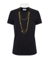 Elisabetta Franchi Logo T-shirt With Chain Detail And Charms