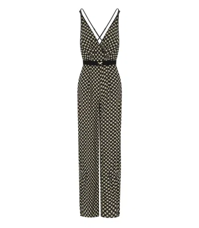 ELISABETTA FRANCHI ELISABETTA FRANCHI NERO BURRO PATTERNED JUMPSUIT
