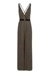 Elisabetta Franchi Wide Leg Jumpsuit With Monogram