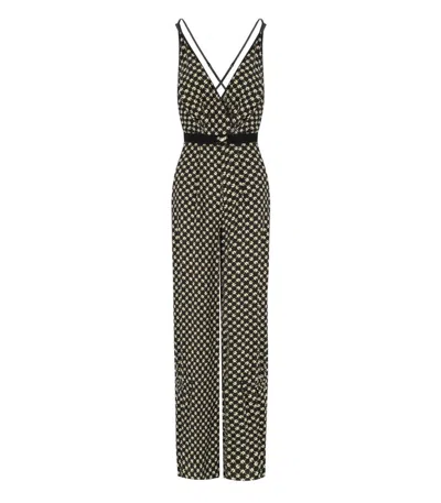 ELISABETTA FRANCHI ELISABETTA FRANCHI NERO BURRO PATTERNED JUMPSUIT
