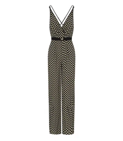 ELISABETTA FRANCHI ELISABETTA FRANCHI NERO BURRO PATTERNED JUMPSUIT