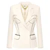 Elisabetta Franchi Neutral Black Jackets In Beige