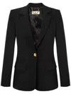 Elisabetta Franchi Single-breasted One Button Jacket In Black
