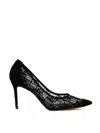 Elisabetta Franchi Logo Detailed Pointed Toe Pumps In Nero