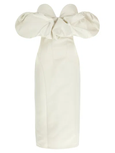 Elisabetta Franchi Off-the-shoulder Dress In White