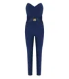 Elisabetta Franchi Sweetheart Neckline Jumpsuit With Jewel Detailing And Silhouette