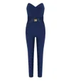 Elisabetta Franchi Sweetheart Neckline Jumpsuit With Jewel Detailing And Silhouette