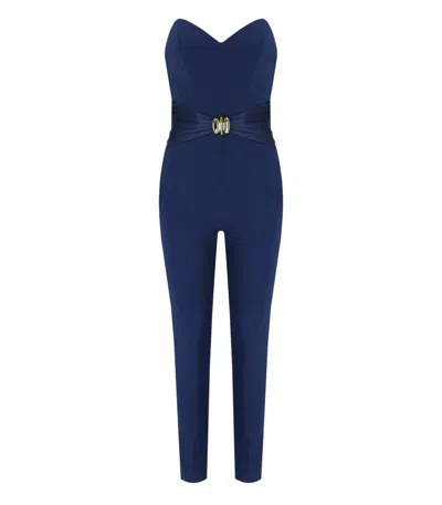 ELISABETTA FRANCHI ELISABETTA FRANCHI OLTREMARE BUSTIER JUMPSUIT