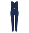 Elisabetta Franchi Sweetheart Neckline Jumpsuit With Jewel Detailing And Silhouette