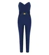 Elisabetta Franchi Oltremare Bustier Jumpsuit In Blue