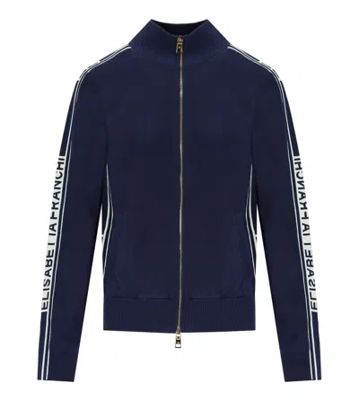 ELISABETTA FRANCHI ELISABETTA FRANCHI OLTREMARE CARDIGAN WITH BANDS