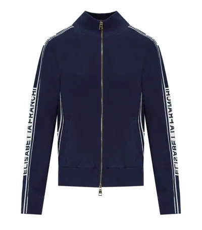 ELISABETTA FRANCHI ELISABETTA FRANCHI OLTREMARE CARDIGAN WITH BANDS