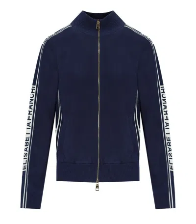 ELISABETTA FRANCHI OLTREMARE CARDIGAN WITH BANDS