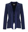Elisabetta Franchi Oltremare Crepe Smoking Jacket In Blue