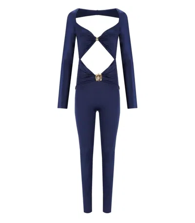 ELISABETTA FRANCHI ELISABETTA FRANCHI OLTREMARE JUMPSUIT WITH MAXI BOW