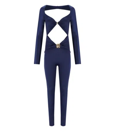 ELISABETTA FRANCHI ELISABETTA FRANCHI OLTREMARE JUMPSUIT WITH MAXI BOW
