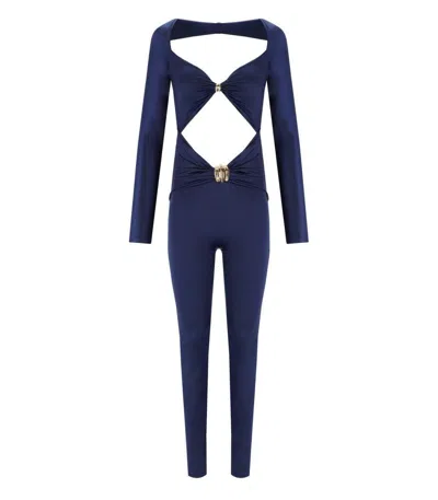 ELISABETTA FRANCHI ELISABETTA FRANCHI OLTREMARE JUMPSUIT WITH MAXI BOW