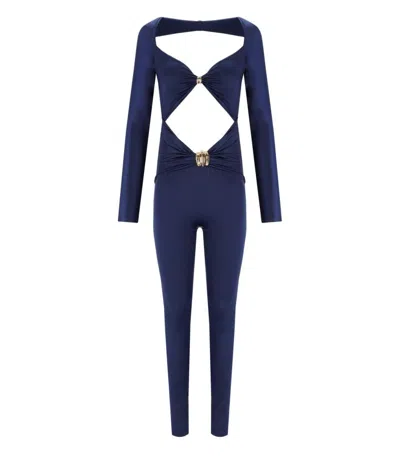 Elisabetta Franchi Oltremare Jumpsuit With Maxi Bow