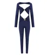 Elisabetta Franchi Oltremare Jumpsuit With Maxi Bow In Blue