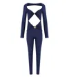 Elisabetta Franchi Oltremare Jumpsuit With Maxi Bow In Blue
