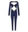 Elisabetta Franchi Oltremare Jumpsuit With Maxi Bow In Blue