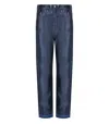 Elisabetta Franchi Oltremare Laminated Baggy Jeans
