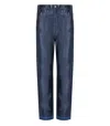 Elisabetta Franchi Oltremare Laminated Baggy Jeans