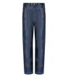 Elisabetta Franchi Oltremare Laminated Baggy Jeans In Blue