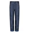 Elisabetta Franchi Oltremare Laminated Baggy Jeans In Blue