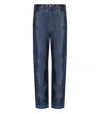 Elisabetta Franchi Oltremare Laminated Baggy Jeans In Blue