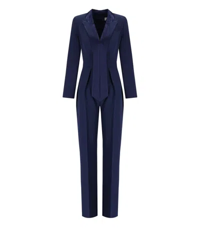 ELISABETTA FRANCHI OLTREMARE SMOKING JUMPSUIT