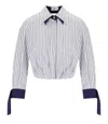 Elisabetta Franchi Oltremare Striped Cropped Shirt