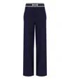 Elisabetta Franchi Oltremare Trouser With Bands In Blue