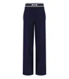 Elisabetta Franchi Oltremare Trouser With Bands In Blue