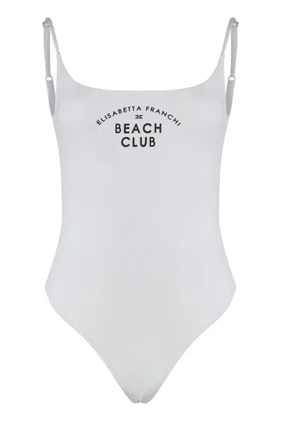 Elisabetta Franchi One-piece Swimsuit In White