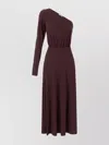 Elisabetta Franchi One-shoulder Dress In Jersey Fabric With Buttons